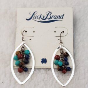 Lucky Brand Drop Dangle Earrings with Colorful Beads